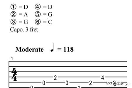 三个人的时光吉他谱（三个人吉他谱原版）